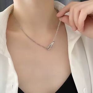 Graduated Link Silver Double Chain Necklace